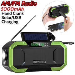 All-In-One Weatherproof Survival Battery Pack with Hand Crank Radio and Bluetooth Speaker