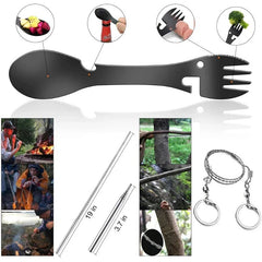 15-in-1 Emergency Survival Kit - Camping, Travel & Wilderness Adventure Gear, Multifunctional Defense & First Aid Kit, SOS Tool