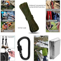 15-in-1 Emergency Survival Kit - Camping, Travel & Wilderness Adventure Gear, Multifunctional Defense & First Aid Kit, SOS Tool