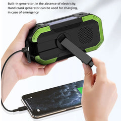 All-In-One Weatherproof Survival Battery Pack with Hand Crank Radio and Bluetooth Speaker