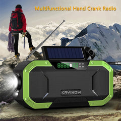 All-In-One Weatherproof Survival Battery Pack with Hand Crank Radio and Bluetooth Speaker