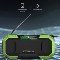 All-In-One Weatherproof Survival Battery Pack with Hand Crank Radio and Bluetooth Speaker