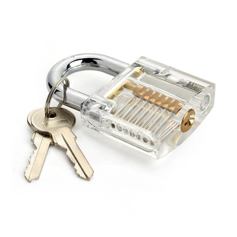 Pick Set With Clear Lock For Locksmith Practice Stainless Pick Set With Clear Lock For Locksmith Practice Stainless